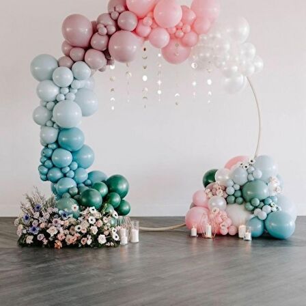 Pembe Mint Yeşili Balon Zincir Seti