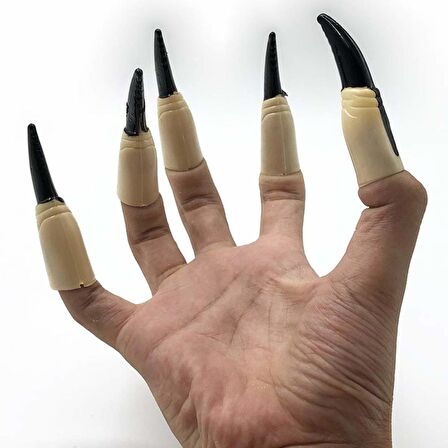 Halloween Cadı Tırnağı Lüks 10 lu Siyah