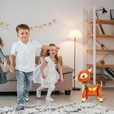 3D Geyik Folyo Balon 59x55 cm