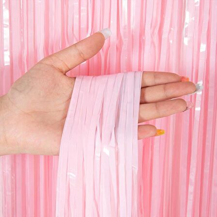 Makaron  Pembe Arka Fon Süs 100x200 cm