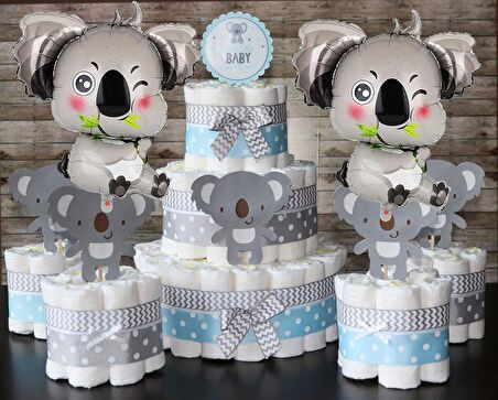 Büyük Koala Folyo Balon 85x83 cm