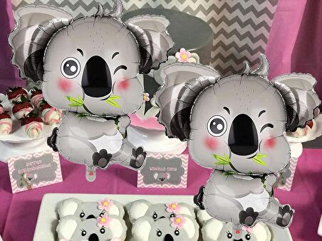 Büyük Koala Folyo Balon 85x83 cm