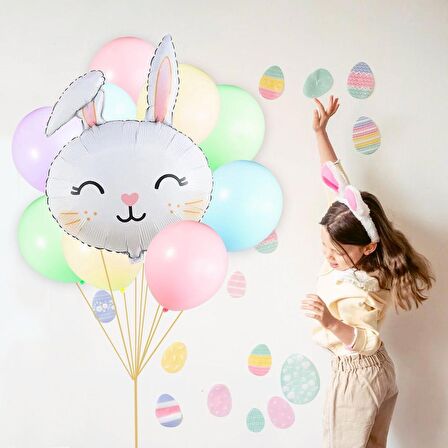 Tavşan Kafası Karışık Makaron Balon Seti