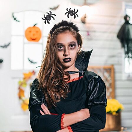 Halloween Taç Örümcek Figürlü Siyah