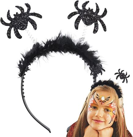 Halloween Taç Örümcek Figürlü Siyah