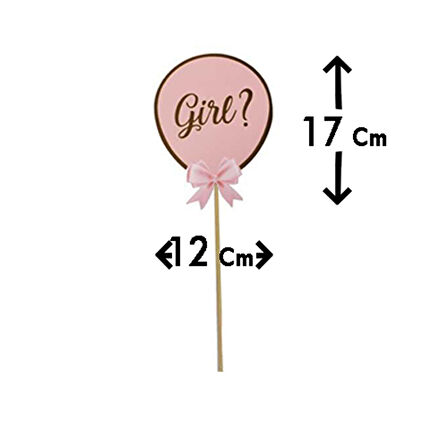 Cinsiyet Belirleme Varaklı Konuşma Balonu Pembe 5 Adet
