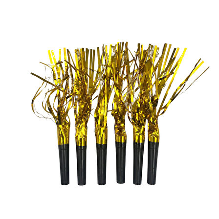 Gold Püsküllü Siyah Kaynana Dili 6 Adet