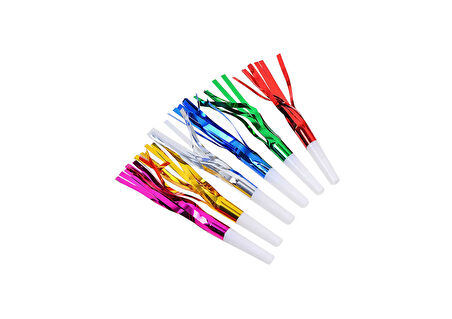 Renkli Püsküllü Siyah Kaynana Dili 6 Adet