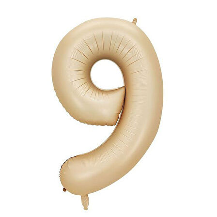 9 Rakam Karamel Folyo Balon 40 inç 100 cm