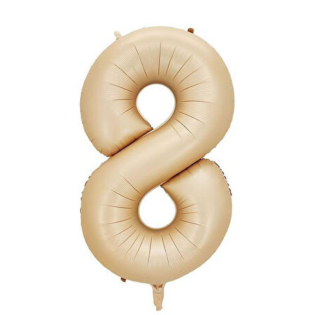 8 Rakam Karamel Folyo Balon 40 inç 100 cm