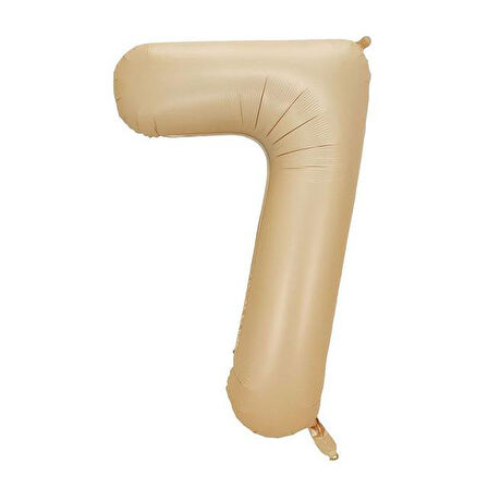 7 Rakam Karamel Folyo Balon 40 inç 100 cm
