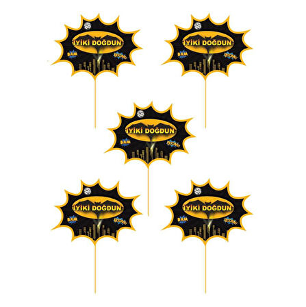 Yarasa Temalı Konuşma Balonu 5 li