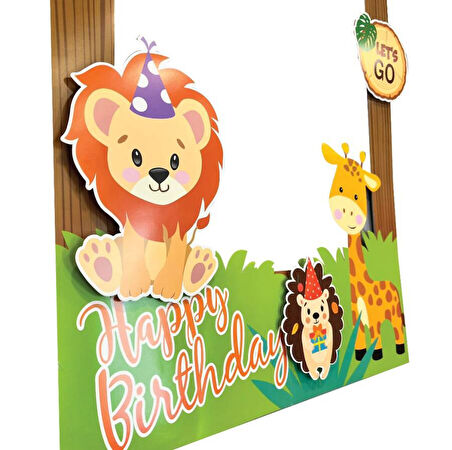 Safari Temalı Karton Çerçeve 58x55 cm