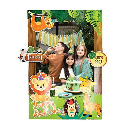 Safari Temalı Karton Çerçeve 58x55 cm