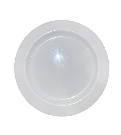 Plastik Porselen Görünümlü Beyaz Tabak 19 cm 10 lu