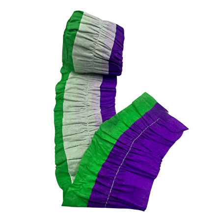 Dekor Süs Pelur Yeşil Mor Renkli 7cmx3 Metre
