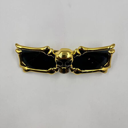Halloween Plastik İskelet Kemik Model Gözlük Gold