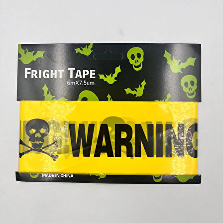 Halloween Emniyet Şeridi Warning 7,5 cm 6 Metre