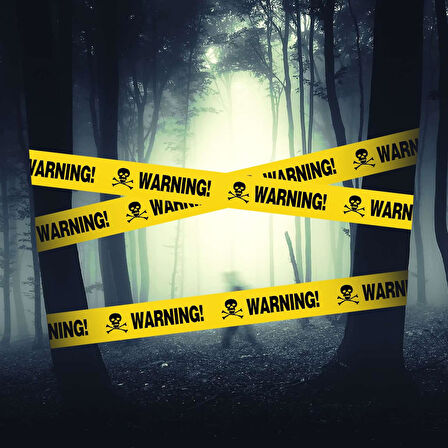 Halloween Emniyet Şeridi Warning 7,5 cm 6 Metre