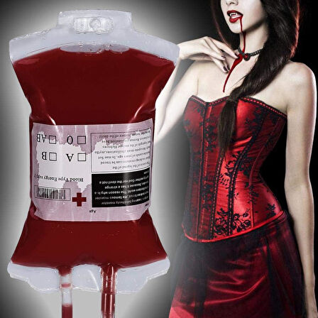 Halloween Yapay Kan Kordonlu serum Seti 250Ml