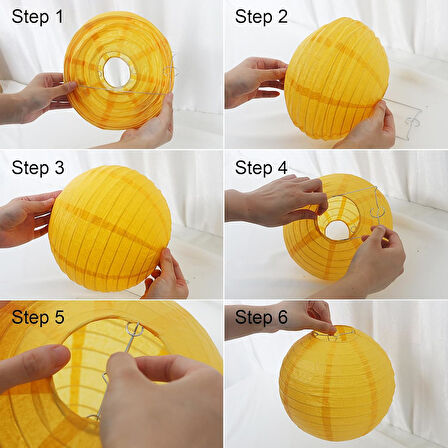 Japon Feneri Sarı 20 cm