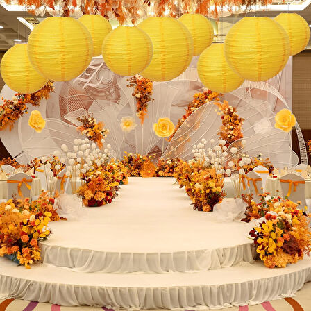 Japon Feneri Sarı 20 cm