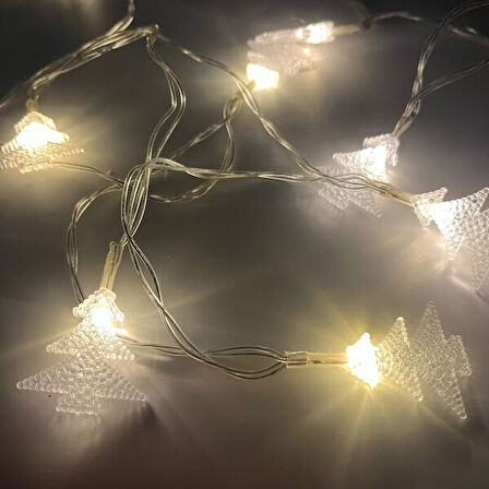 Dekoratif Çam Ağacı Model 10 lu Led Işık 2 Metre Pilli