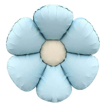 Mavi Papatya Folyo Balon 60x60 cm