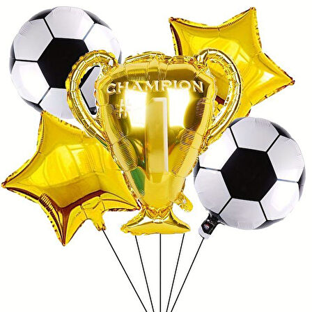 Futbol Ve Kupa Temalı Folyo Balon Seti