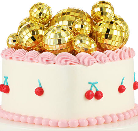Disco Topu Aynalı Gold 4 cm 12 li