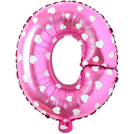 O Harf Pembe Folyo Balon 16 inç 36 cm