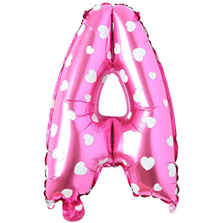 A Harf Pembe Folyo Balon 16 inç 36 cm