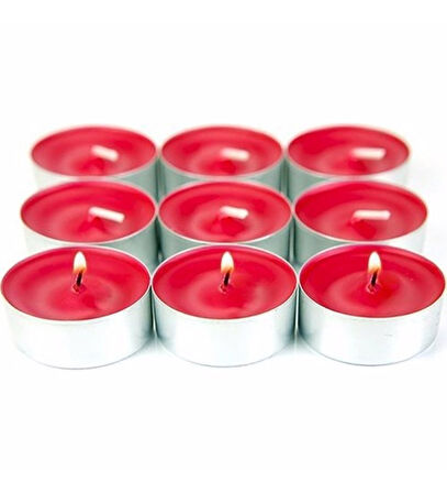 Kırmızı Tealight Mum 50 Adet