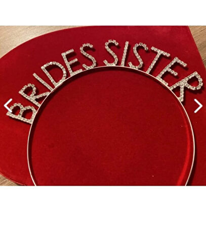 Elmas Taşlı Brides Sıster Metal Taç Gümüş
