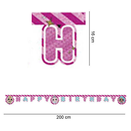 Lol Bebek Temalı Happy Bırthday Banner 270 cm