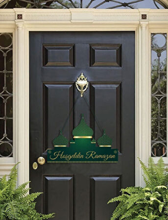 Hoşgeldin Ramazan Varaklı Kapı Süsü Banner 40x30 cm