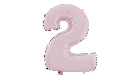 2 Rakam Mat Pembe Folyo Balon 26 inç 66 cm