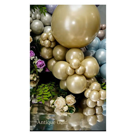 12 İnç Aura Antique Gold (Antika Altın) Balon 5 Adet