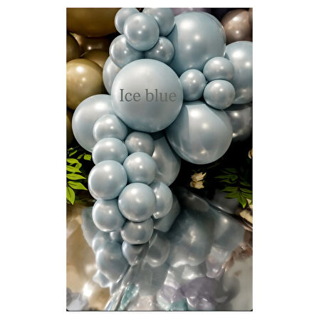 12 İnç Aura Ice Blue (Buz Mavisi) Balon 5 Adet