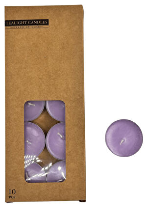 10 Gr Kokulu Tealight Mum Lila 10 Adet