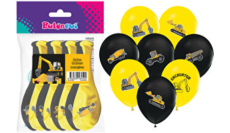 İnşaat Temalı Lateks Balon 8 Adet