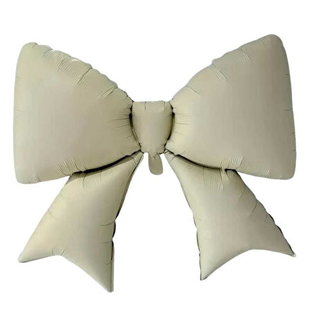 Saten Fiyonk Folyo Balon Krem 98x75 cm
