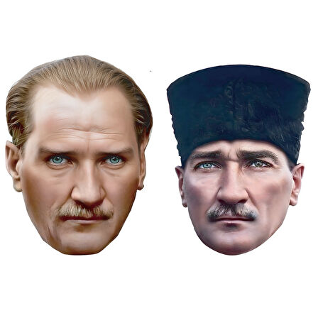 Atatürk Maske Seti Karton 2 li
