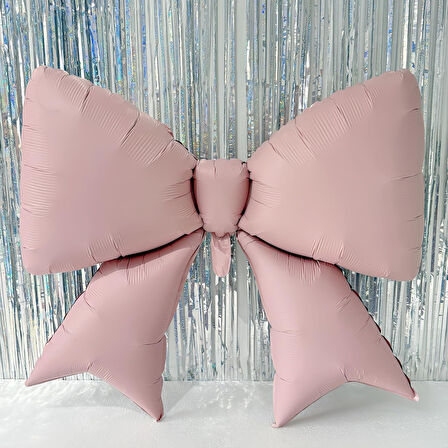 Saten Fiyonk Folyo Balon Pembe 98x75 cm