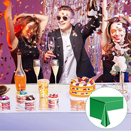 metalize Yeşil Masa örtüsü 183x137 cm