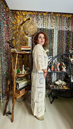 ÖZEL TASARIM EL ÖRGÜSÜ MOTİF İŞLEME PLAJ GİYİM SPOR GİYİM YAZLIK ETNİK HIRKA