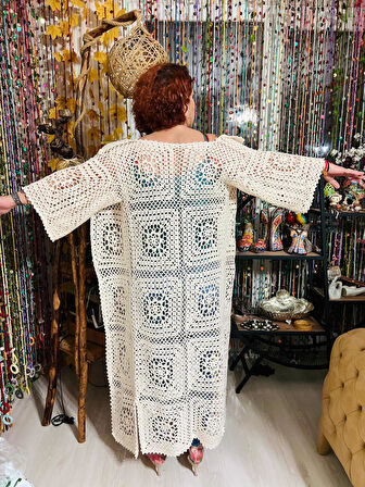 ÖZEL TASARIM EL ÖRGÜSÜ MOTİF İŞLEME PLAJ GİYİM SPOR GİYİM YAZLIK ETNİK HIRKA