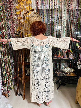 ÖZEL TASARIM EL ÖRGÜSÜ MOTİF İŞLEME PLAJ GİYİM SPOR GİYİM YAZLIK ETNİK HIRKA