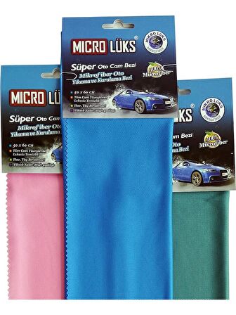 1 Adet Microlüks Mikrofiber Oto Cam Bezi