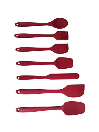 Servis Spatula Seti Silikon 7'li çift renk seçeneği